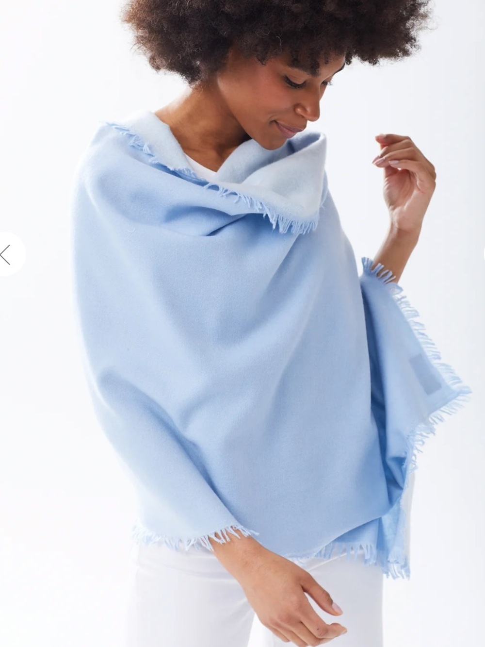 NWT The Cashmere Wrap - Ice Blue
